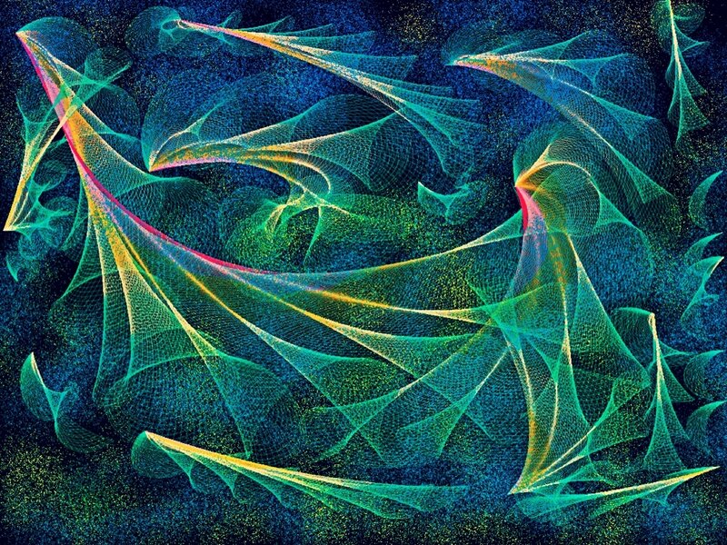 Abstract Fractal Patterns — Blue, Dynamic