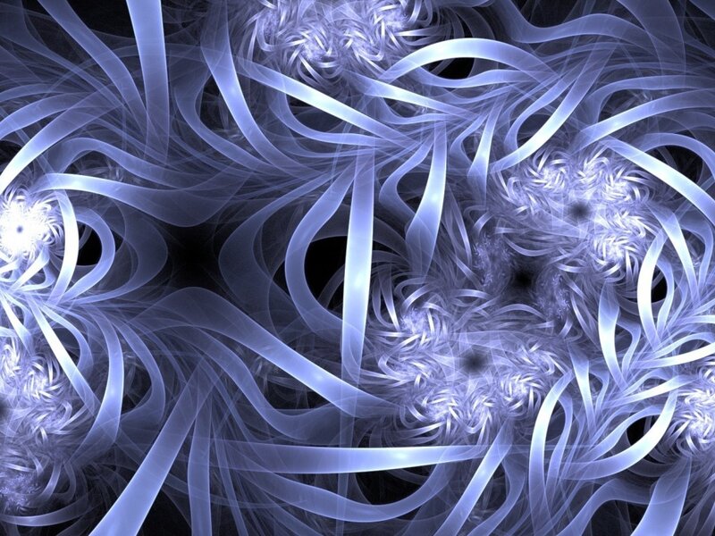 Abstract Fractal Patterns — Blue, Ethereal, Digital Art
