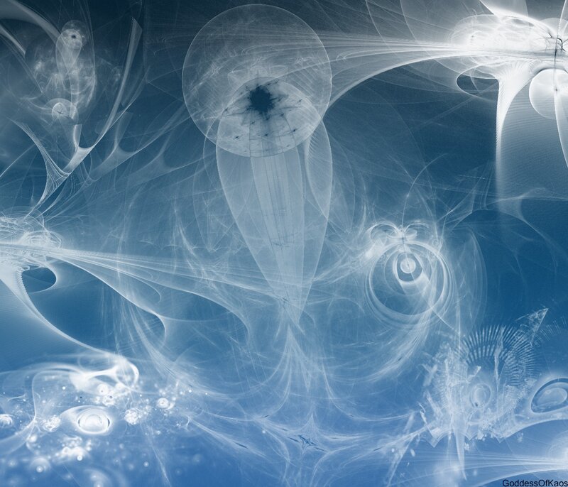 Abstract Fractal Patterns — Blue, Ethereal