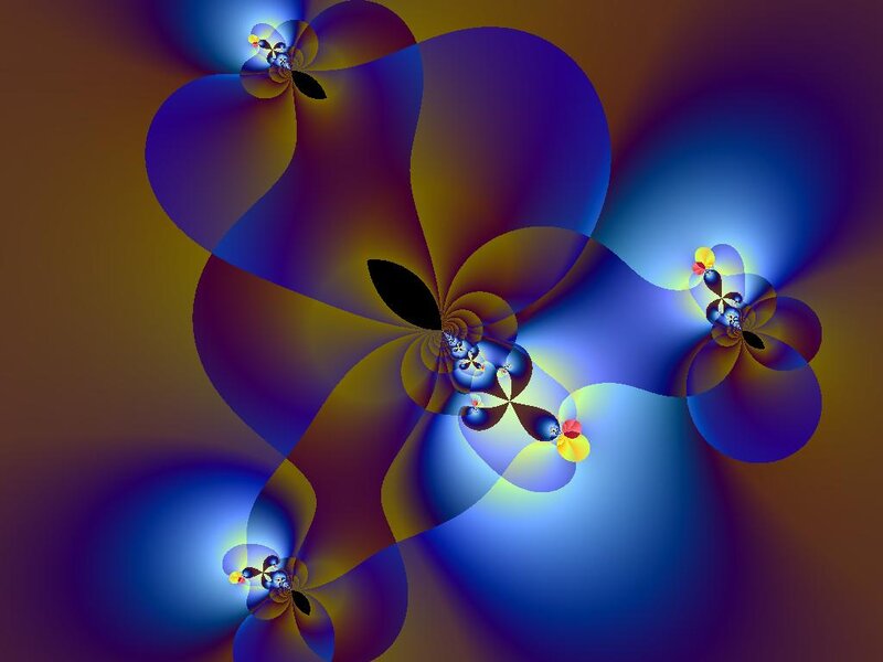 Abstract Fractal Patterns — Blue, Hypnotic