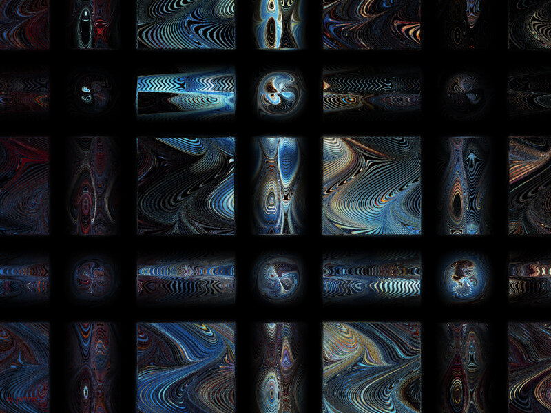 Abstract Fractal Patterns — Blue