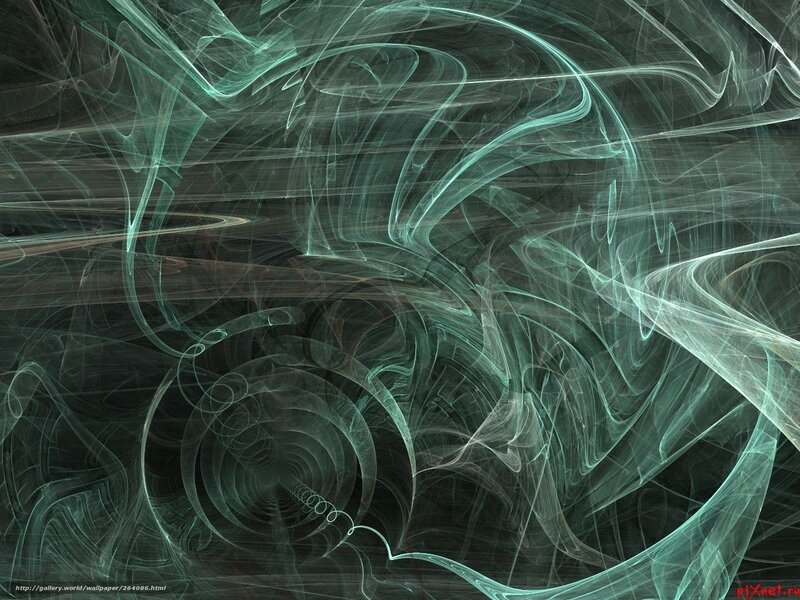 Abstract Fractal Patterns — Green, Ethereal, Digital Art
