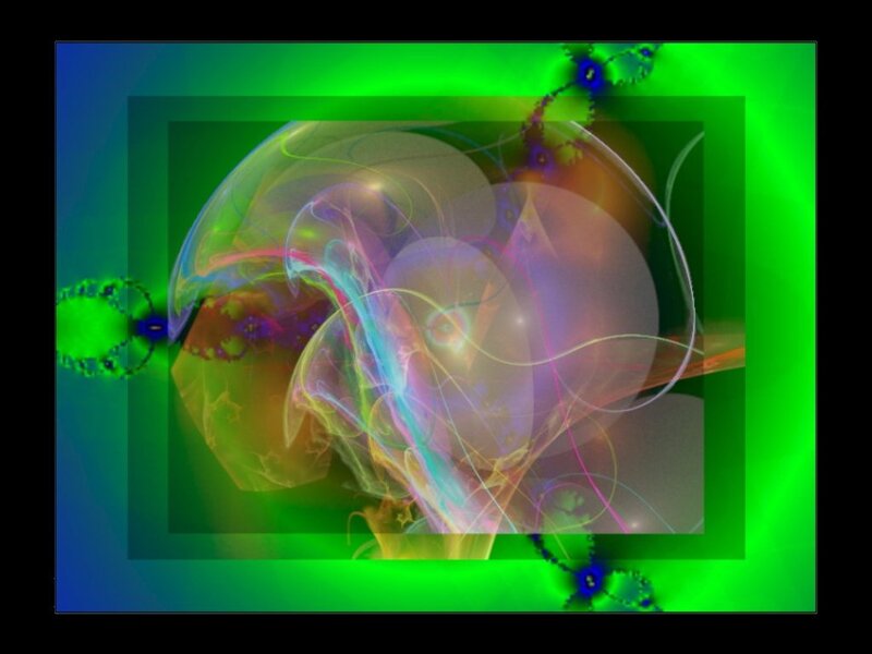 Abstract Fractal Patterns — Green, Ethereal