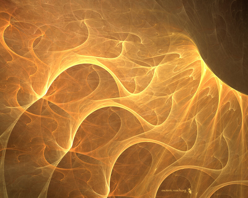 Abstract Fractal Patterns — Orange, Ethereal