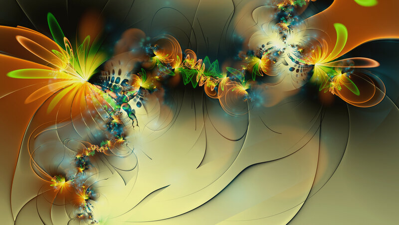 Abstract Fractal Patterns — Orange