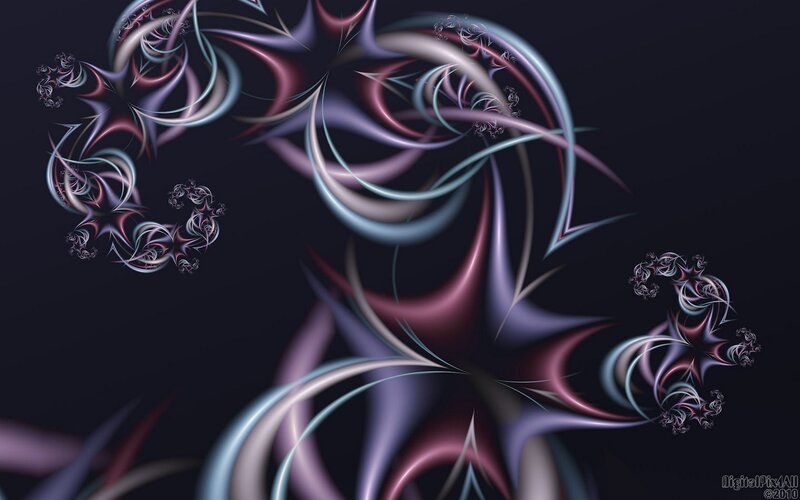 Abstract Fractal Patterns — Purple, Mystical