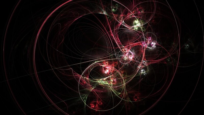 Abstract Fractal Patterns — Red, Dynamic, Digital Art