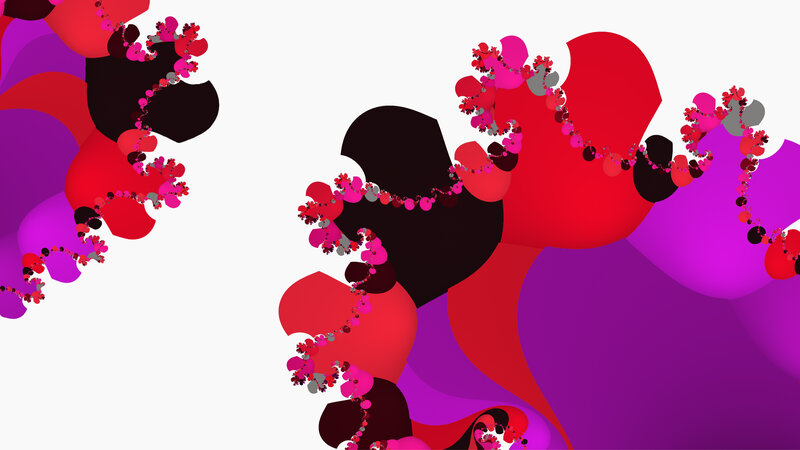 Abstract Fractal Patterns — Red, Dynamic