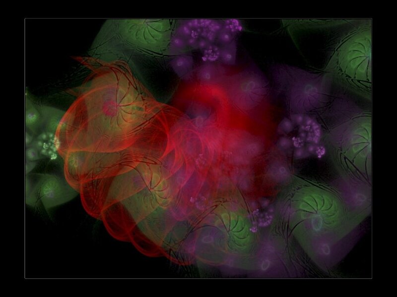 Abstract Fractal Patterns — Red, Mystical