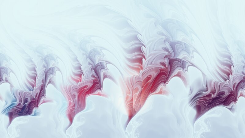 Abstract Fractal Patterns — White, Calm