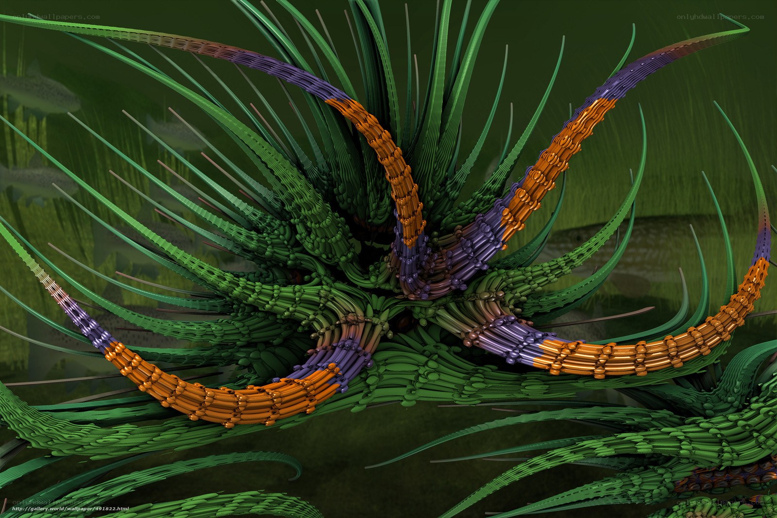 Abstract fractal plant structure
