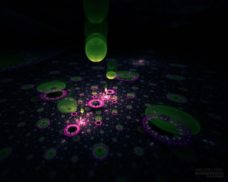 Abstract fractal raindrops