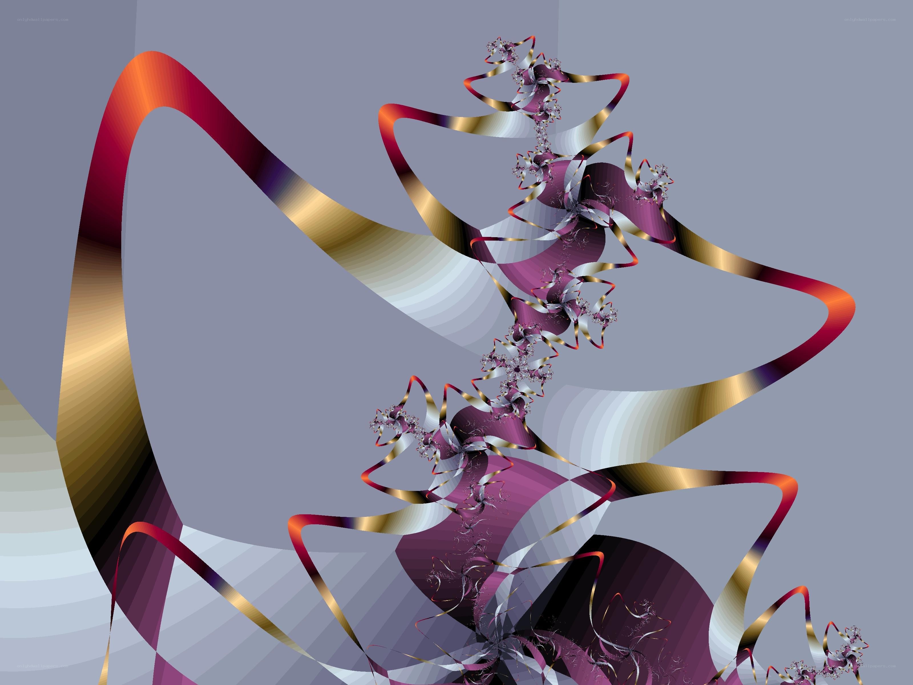 Abstract fractal ribbon design