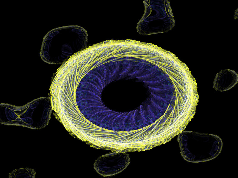 Abstract fractal ring structure