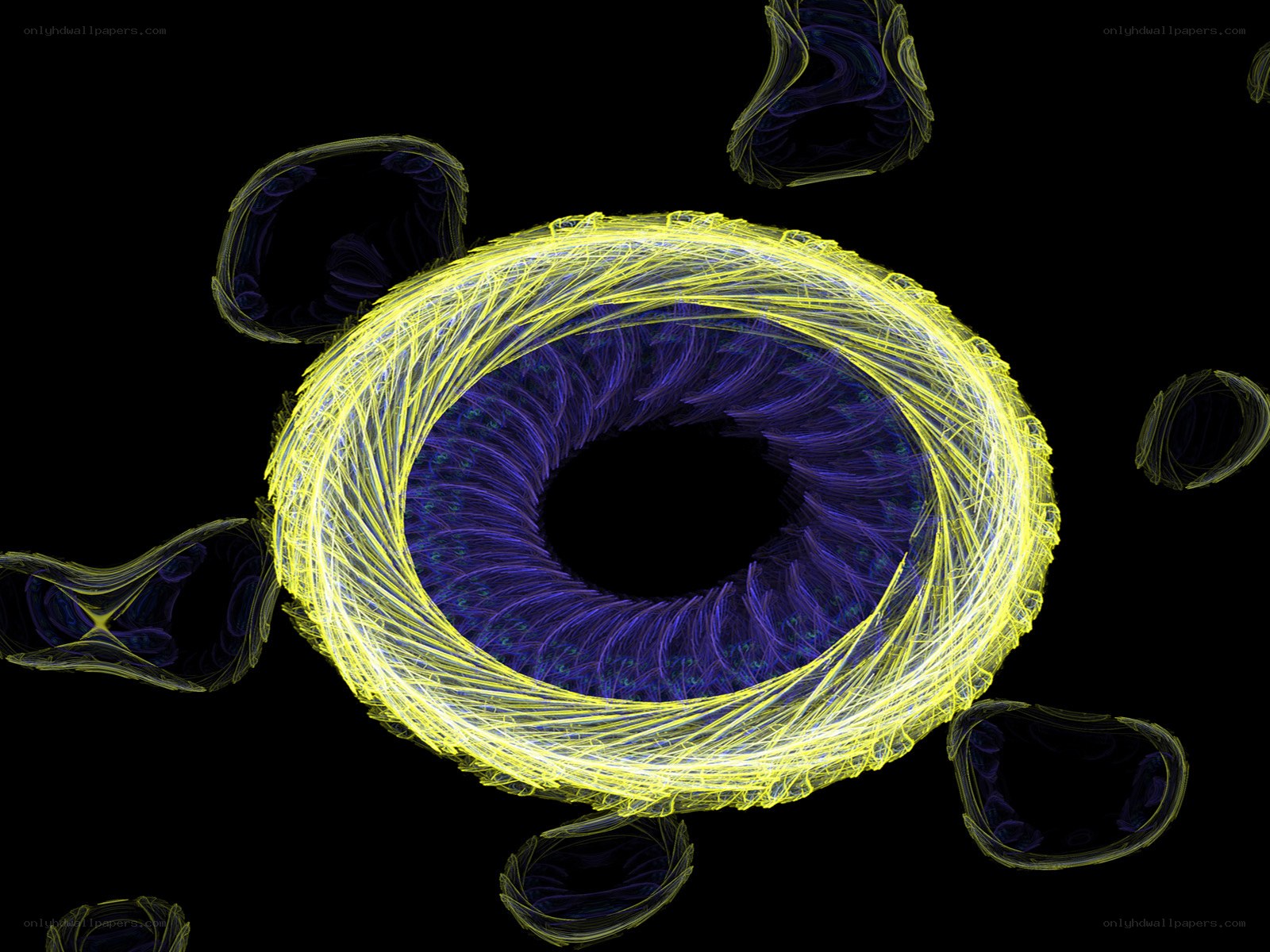 Abstract fractal ring structure