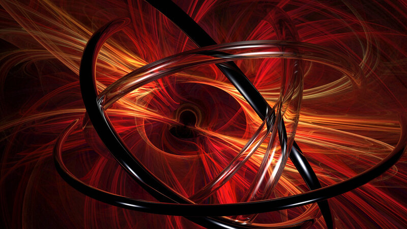Abstract Fractal Rings — Red