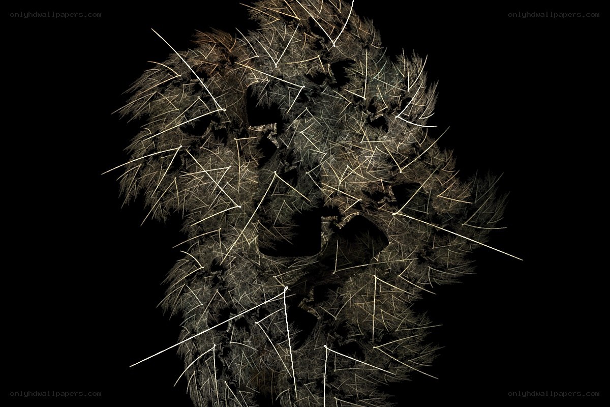 abstract fractal skull