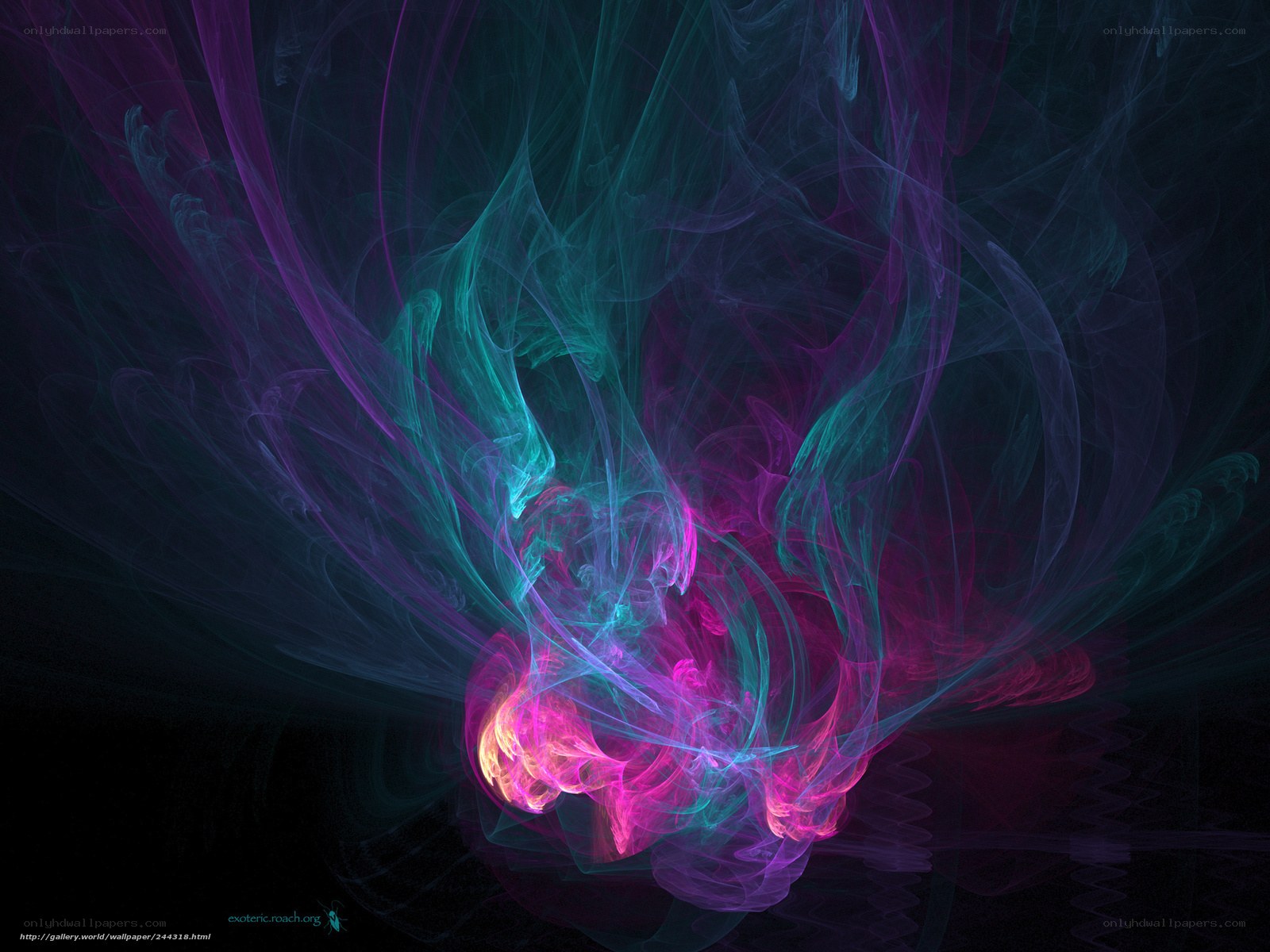 Abstract fractal smoke swirl