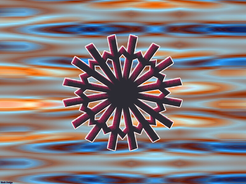 abstract fractal snowflake design