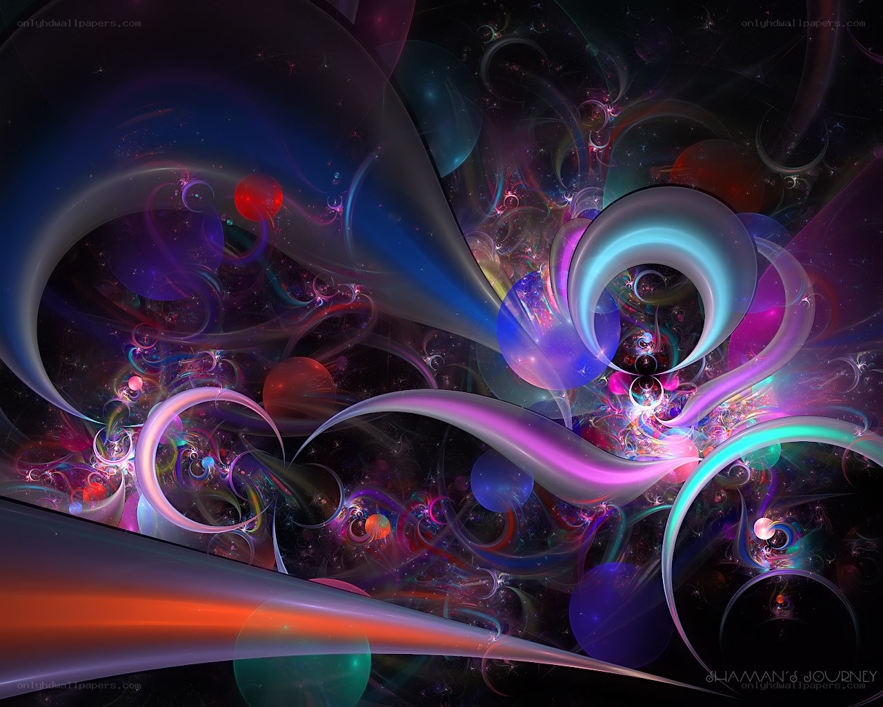 Abstract fractal space art