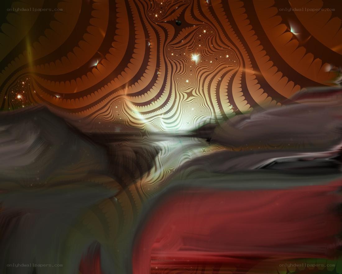 Abstract fractal space scene