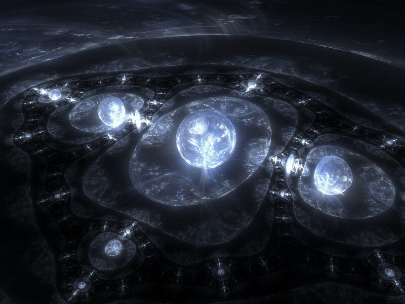 Abstract fractal space scene
