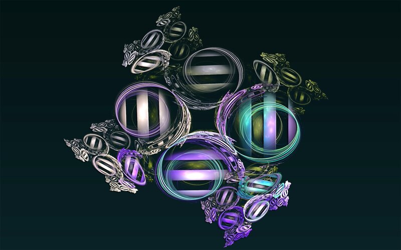Abstract fractal sphere cluster