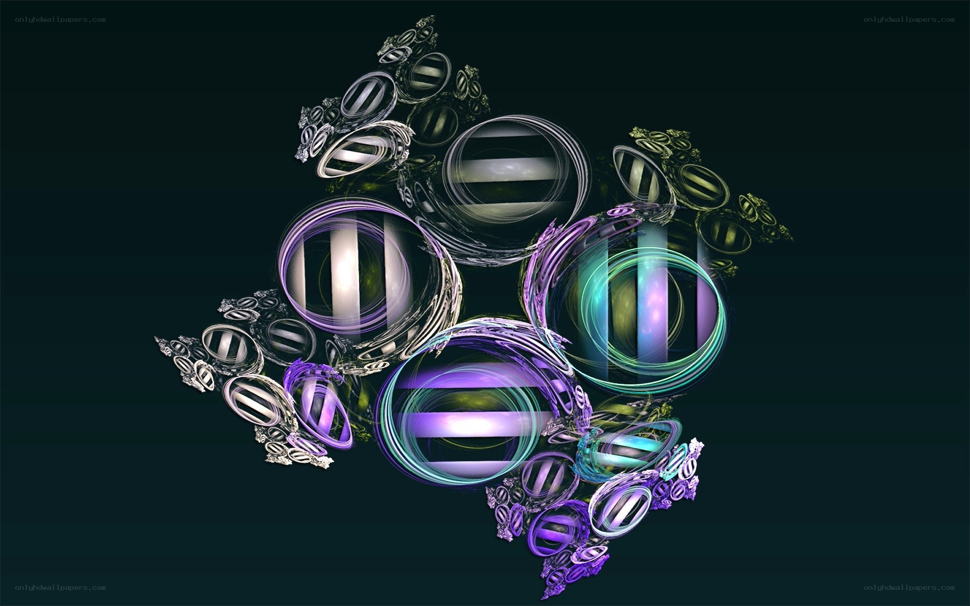 Abstract fractal sphere cluster