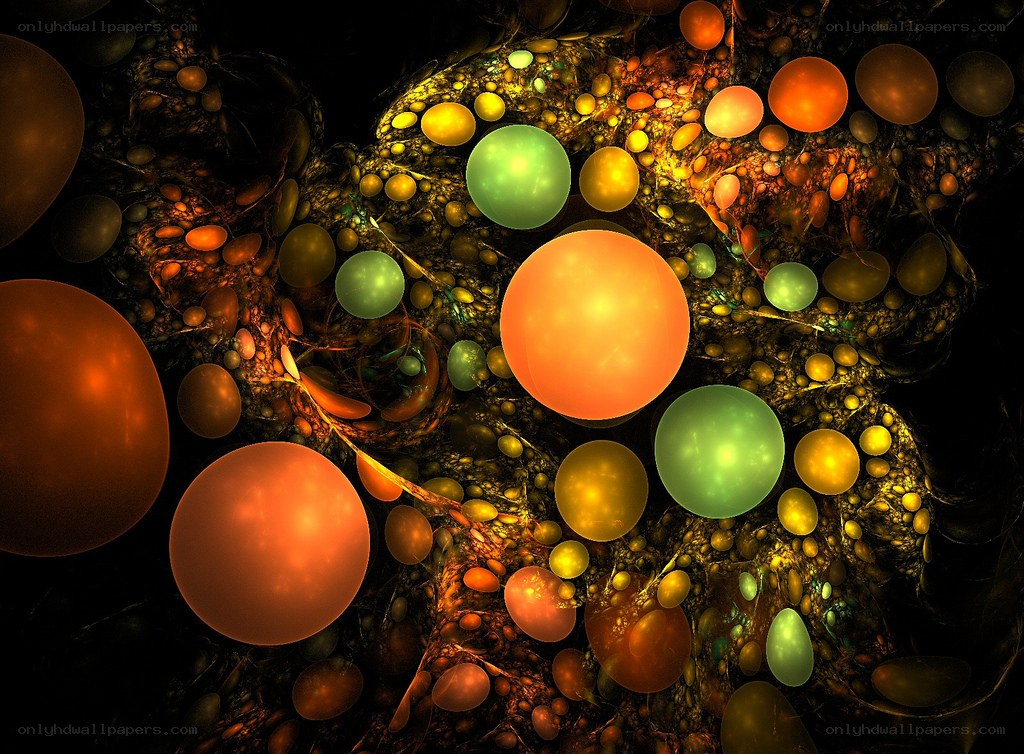 abstract fractal sphere cluster