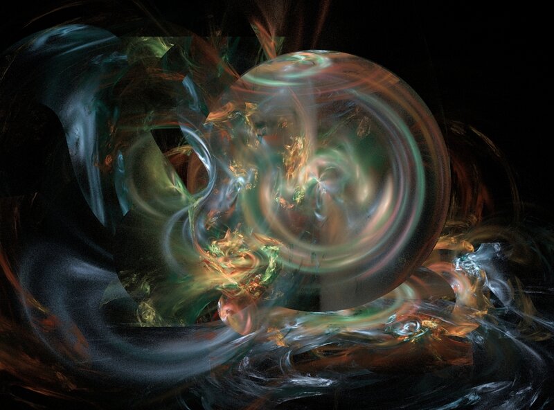 Abstract Fractal Sphere — Green