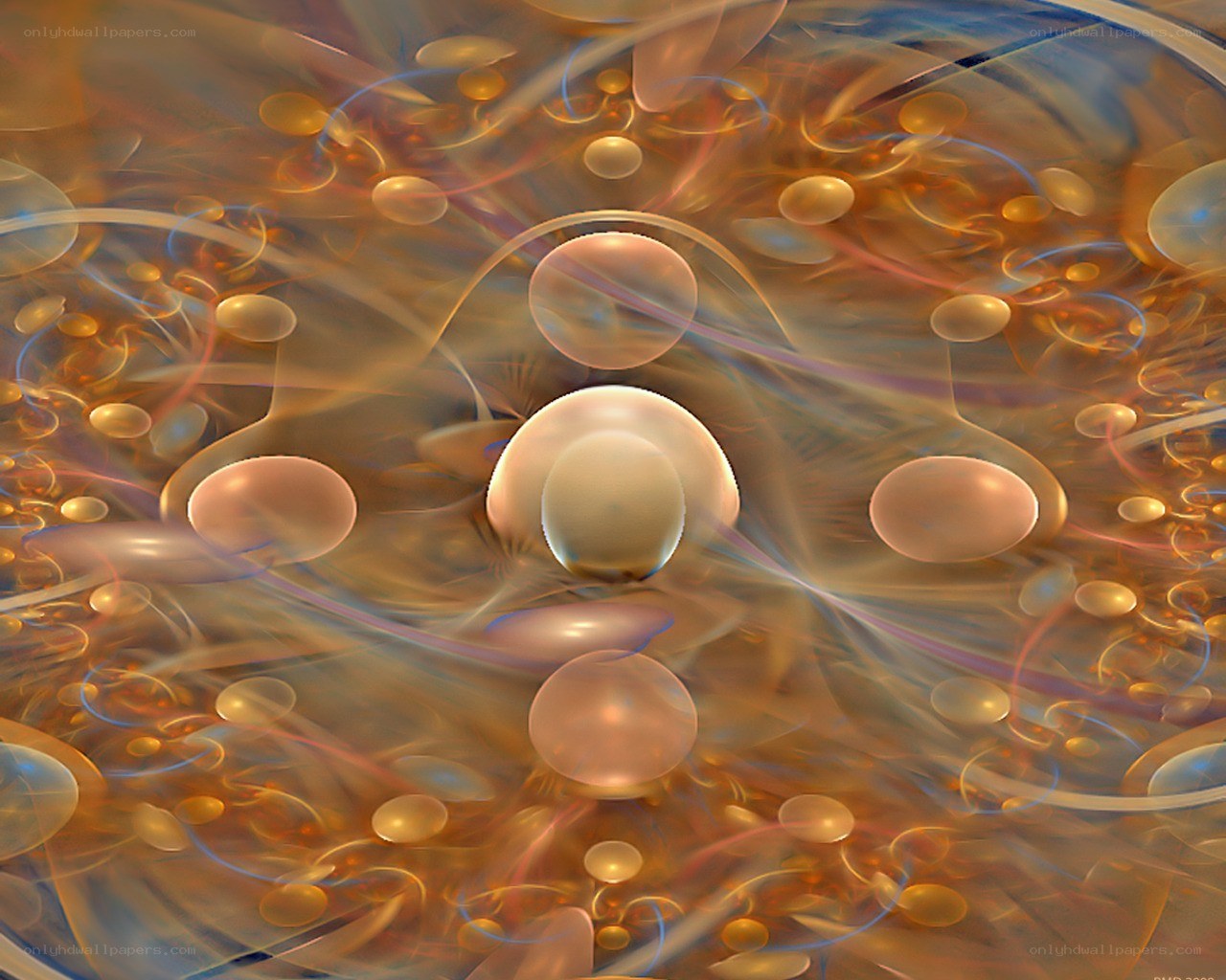 Abstract fractal sphere pattern