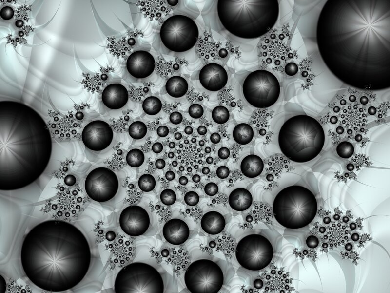 Abstract fractal sphere pattern