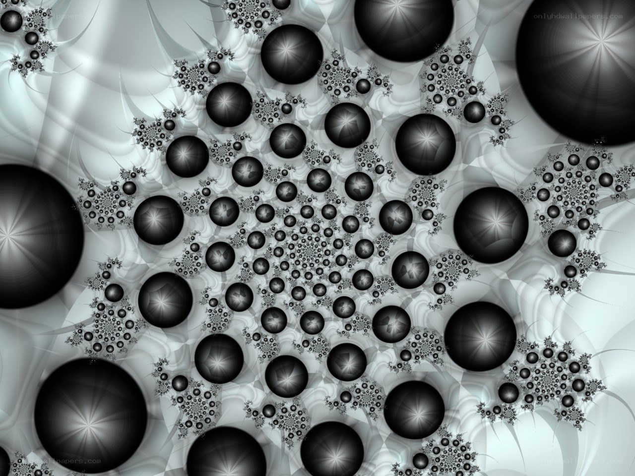 Abstract fractal sphere pattern