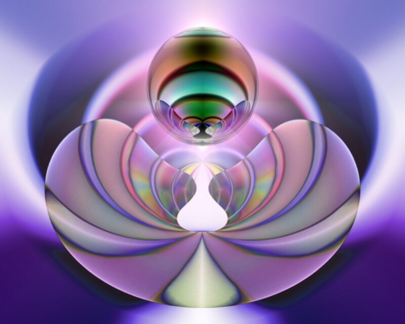 Abstract Fractal Sphere — Purple