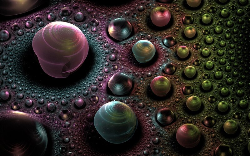 Abstract Fractal Spheres — Purple, Hypnotic