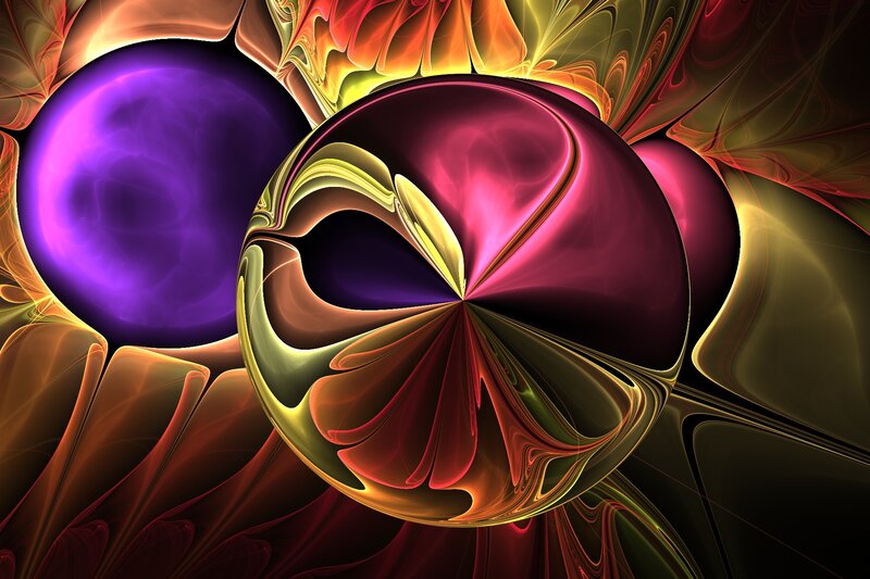 Abstract Fractal Spheres — Purple