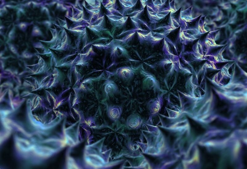 Abstract fractal spiky pattern
