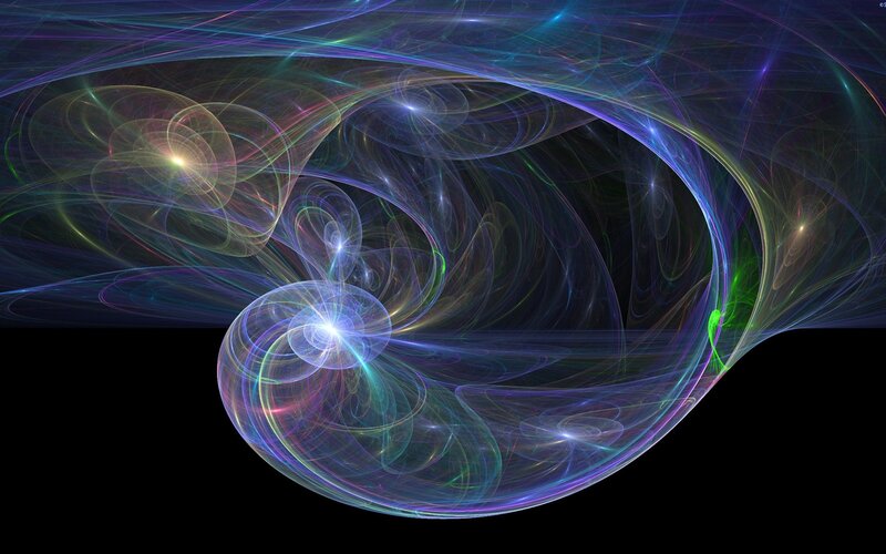 Abstract fractal spiral