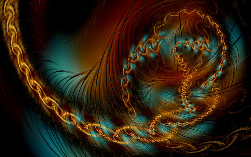 Abstract fractal spiral