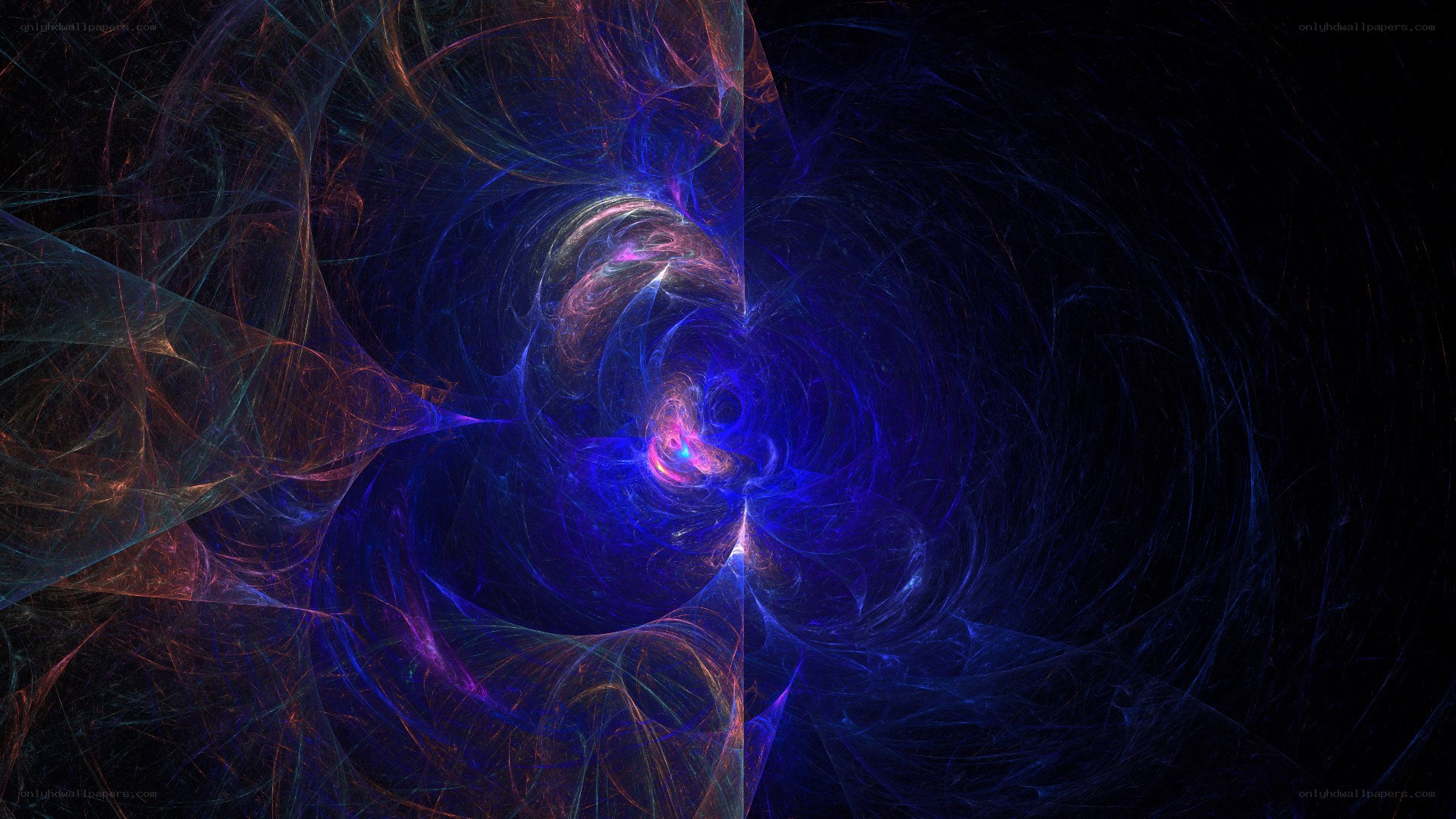 Abstract fractal spiral