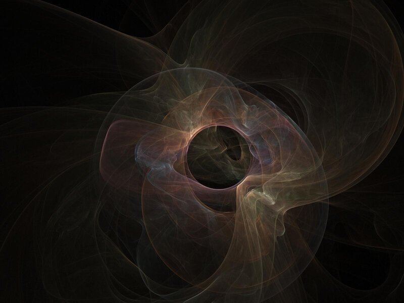 Abstract fractal spiral