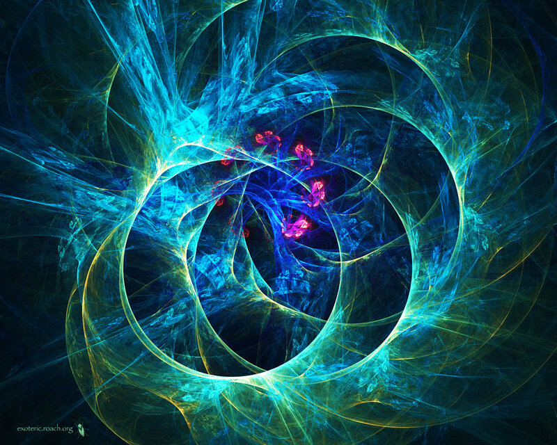 Abstract fractal spiral