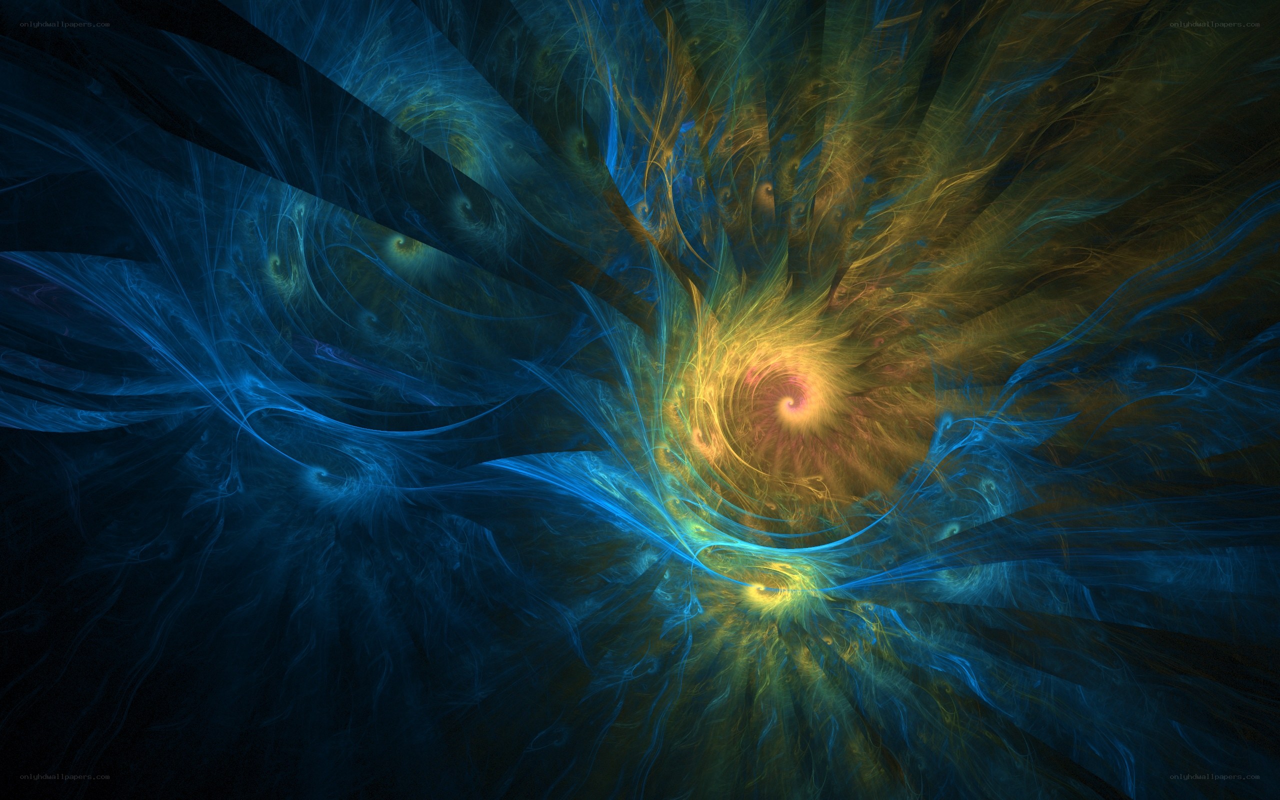 Abstract fractal spiral