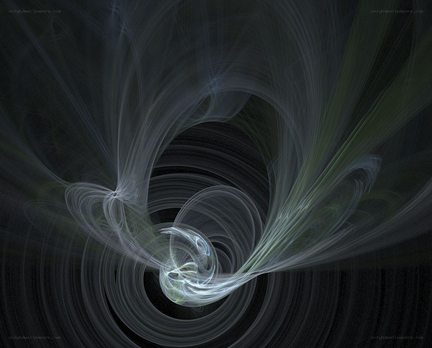 Abstract fractal spiral