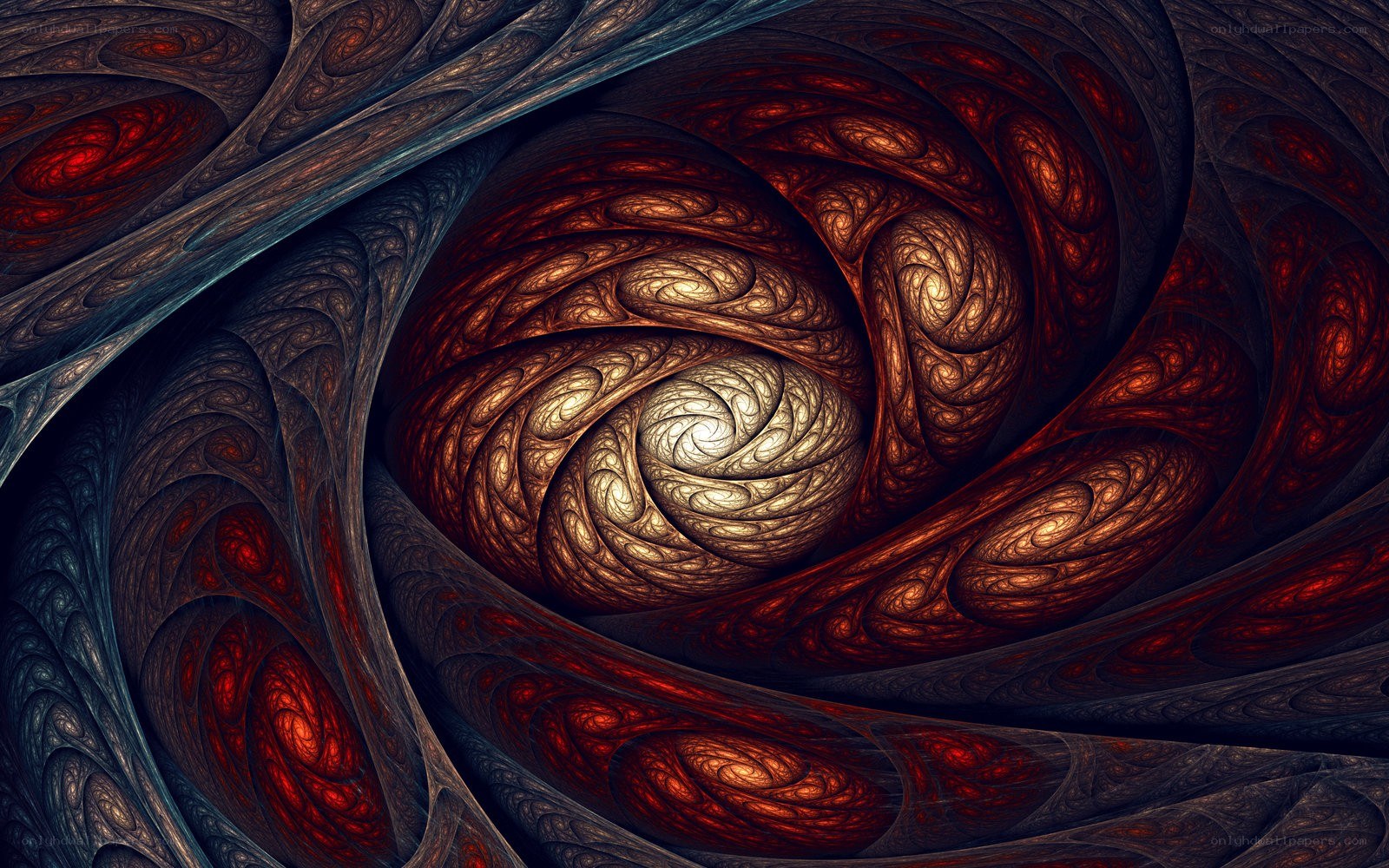 Abstract fractal spiral