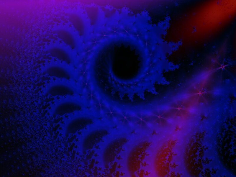 Abstract fractal spiral