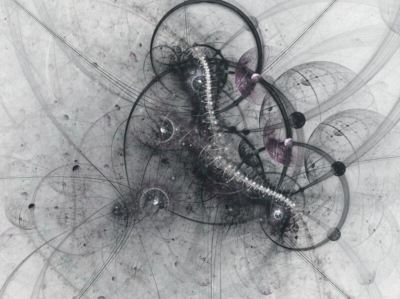 Abstract fractal spiral design