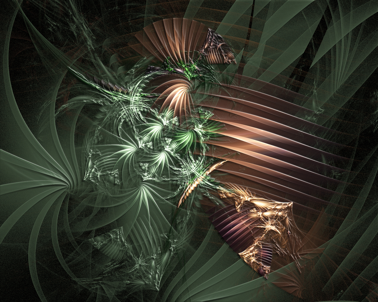 Abstract fractal spiral design