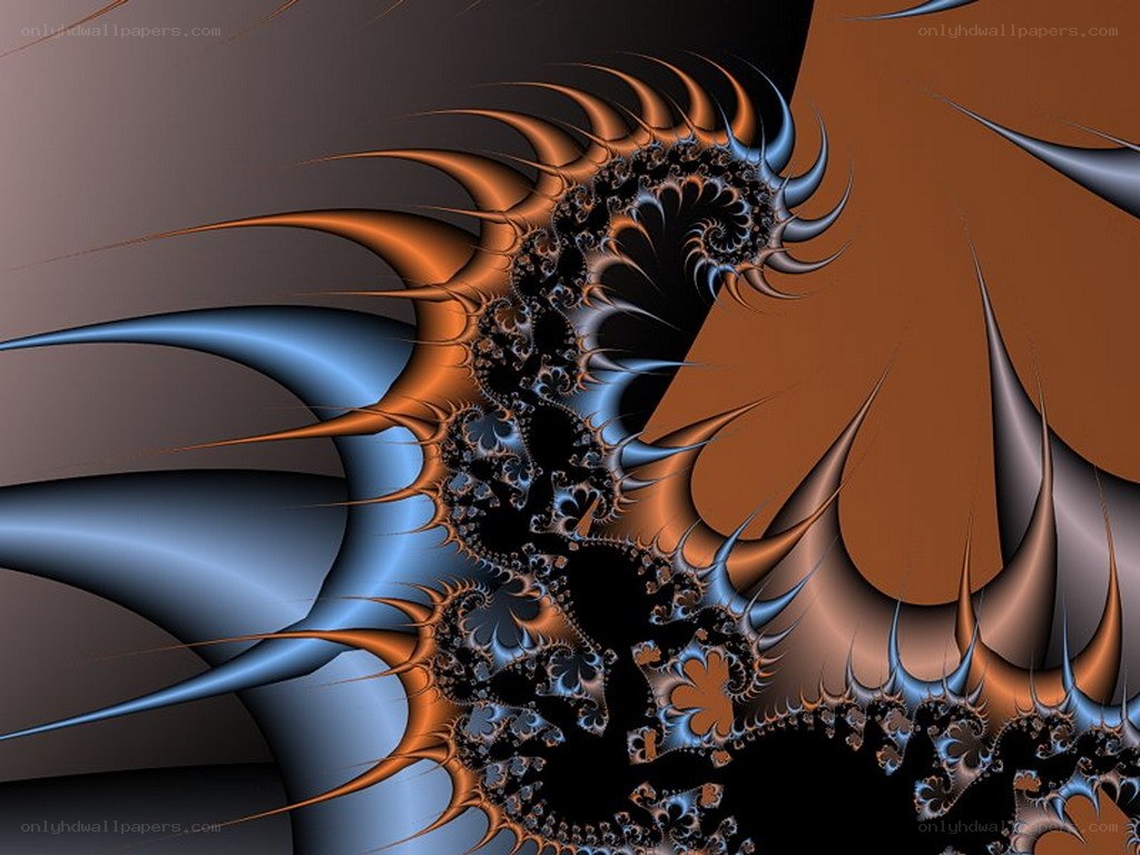 Abstract fractal spiral design