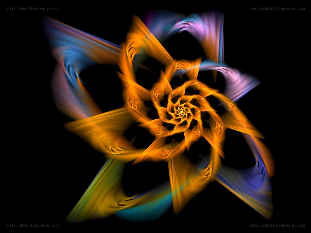 Abstract fractal spiral design
